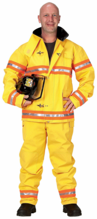 Firefighter Suit With Helmet Adult Costume